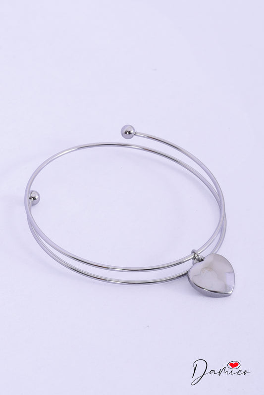Bracciale rigido heart