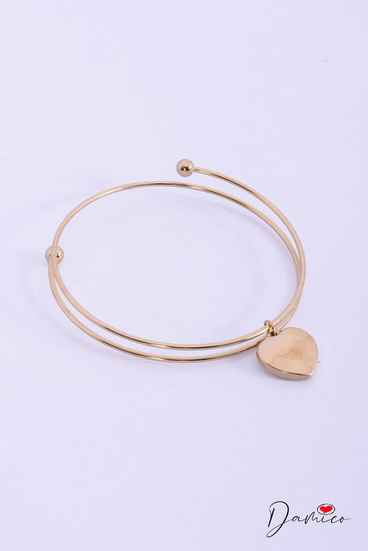 Bracciale rigido heart