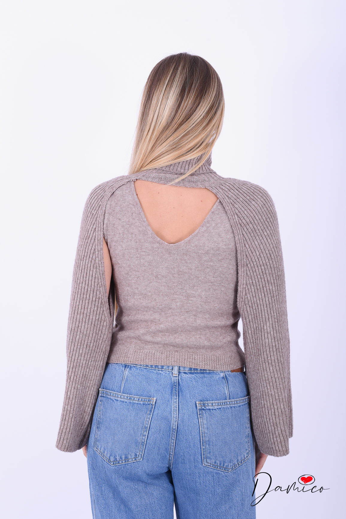 Twinset con dolcevita