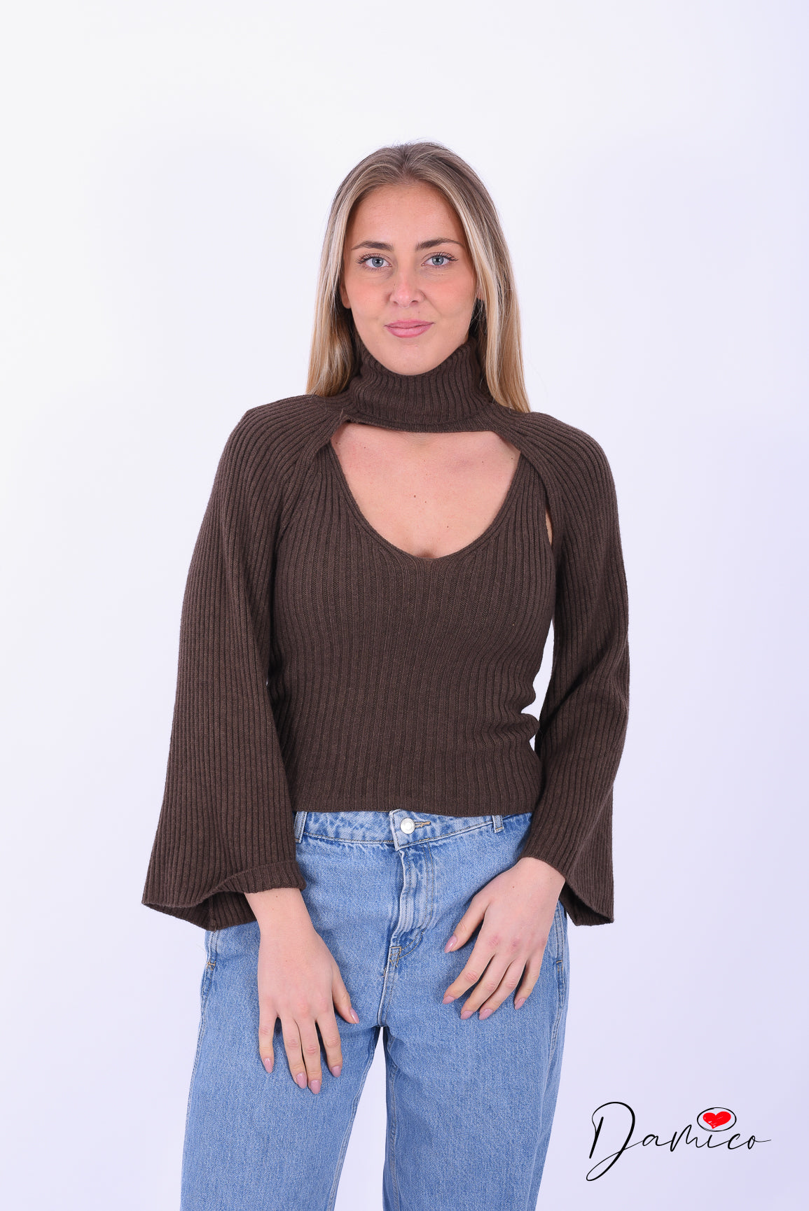 Twinset con dolcevita