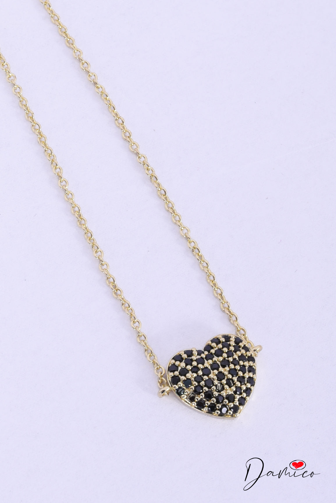 Collanina gold ladybug heart