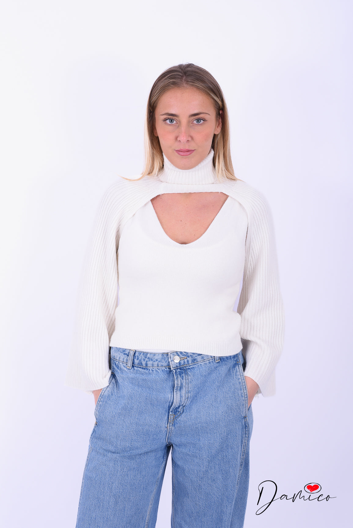 Twinset con dolcevita