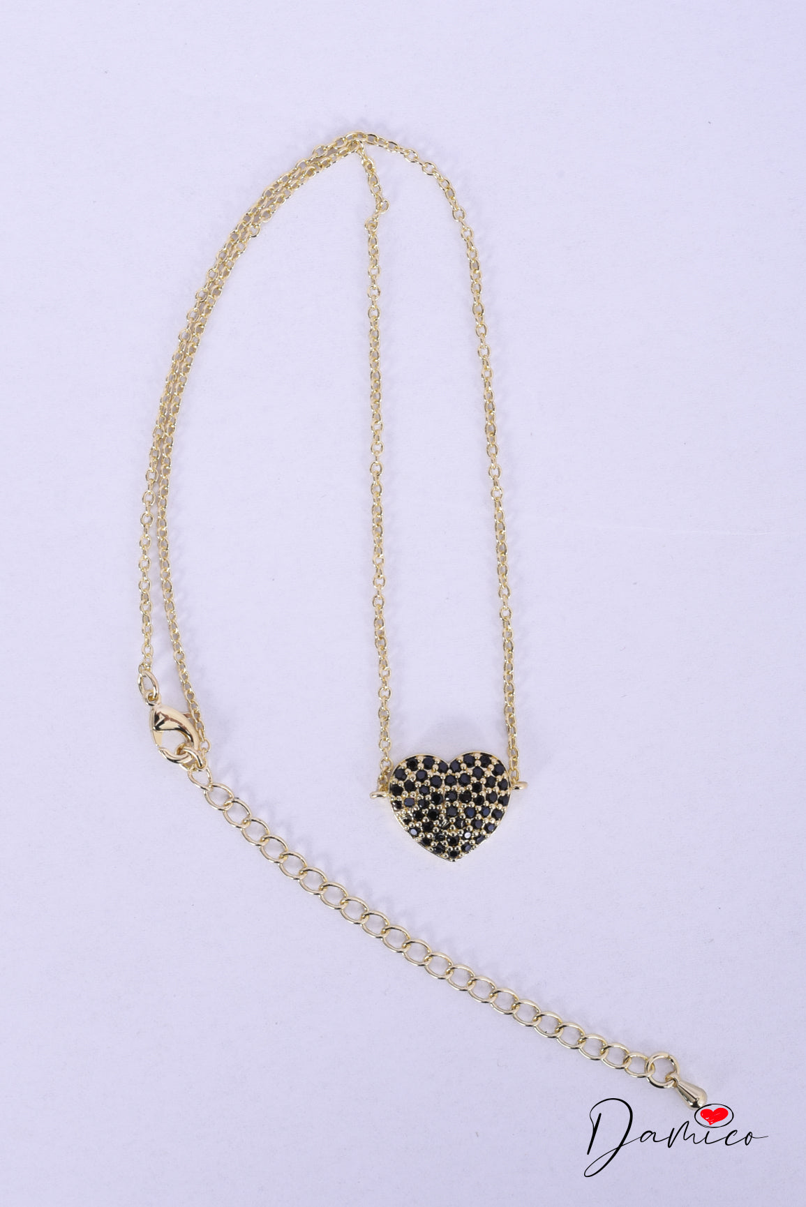 Collanina gold ladybug heart