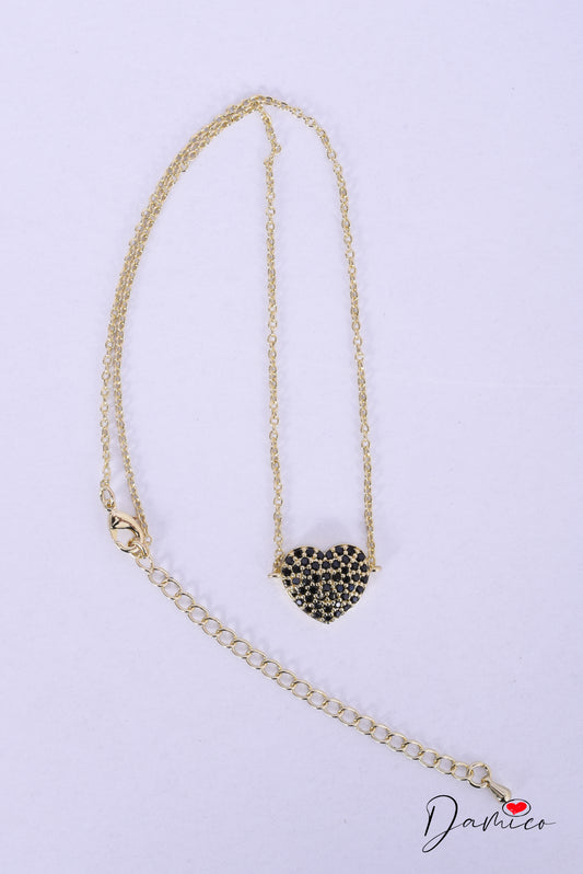 Collanina gold ladybug heart