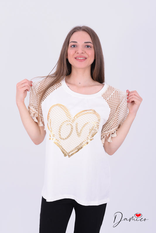 T-shirt cuore love