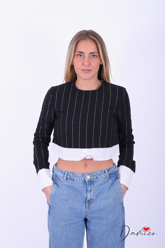 Maglia gessata laminata