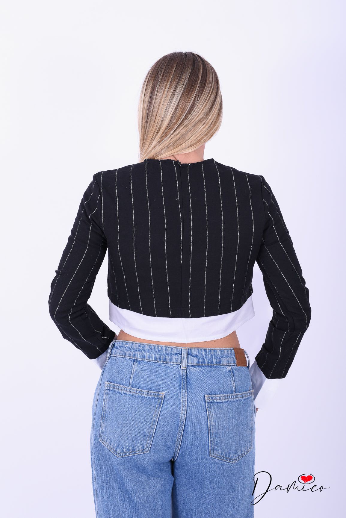 Maglia gessata laminata