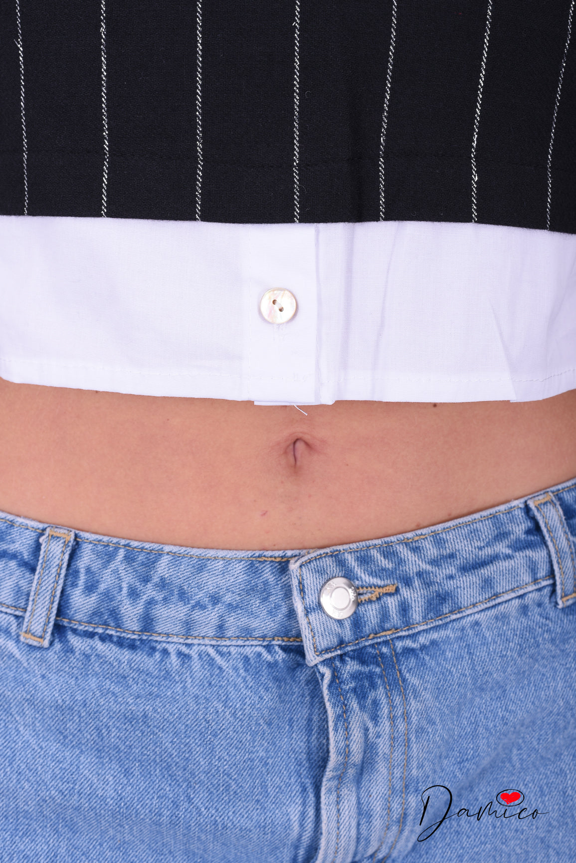 Maglia gessata laminata