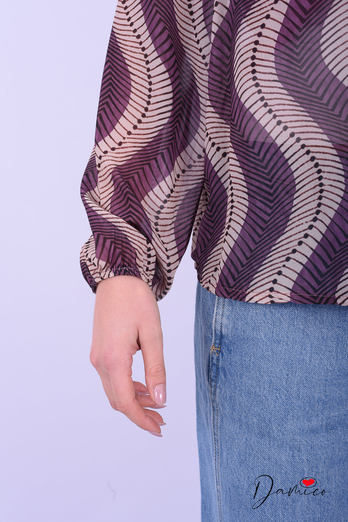 Blusa fiocco al collo