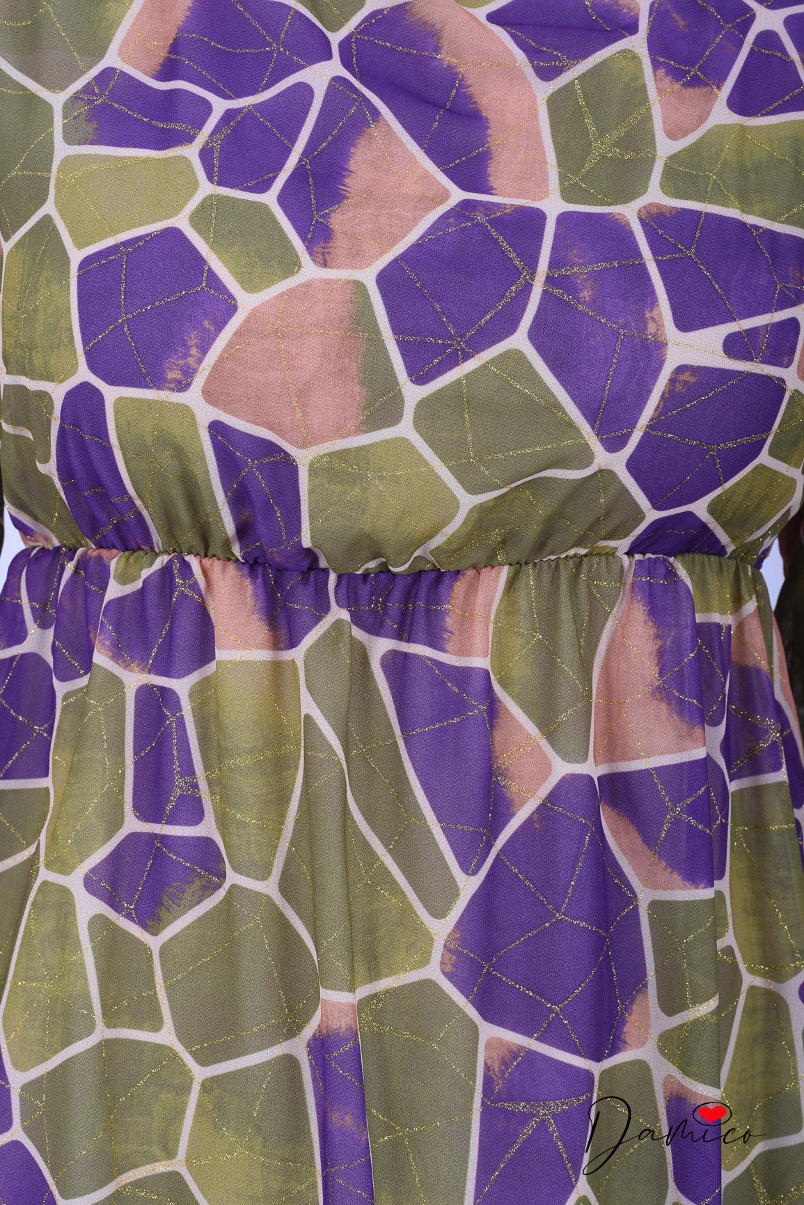 Abito corto fantasia lamè