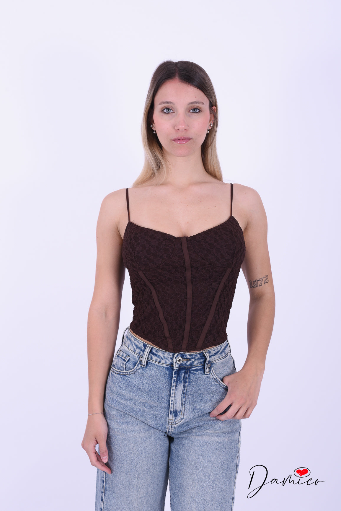 Corpetto pizzo bubble