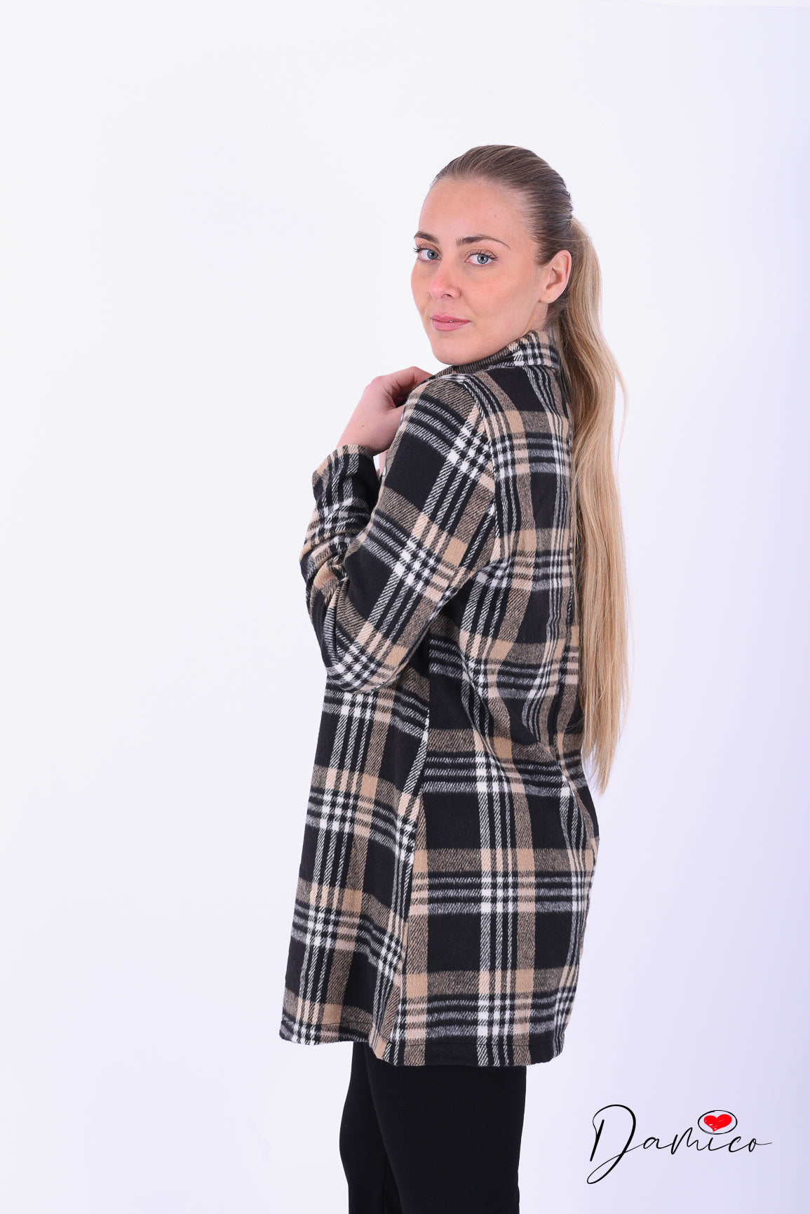 Maxi maglia tartan