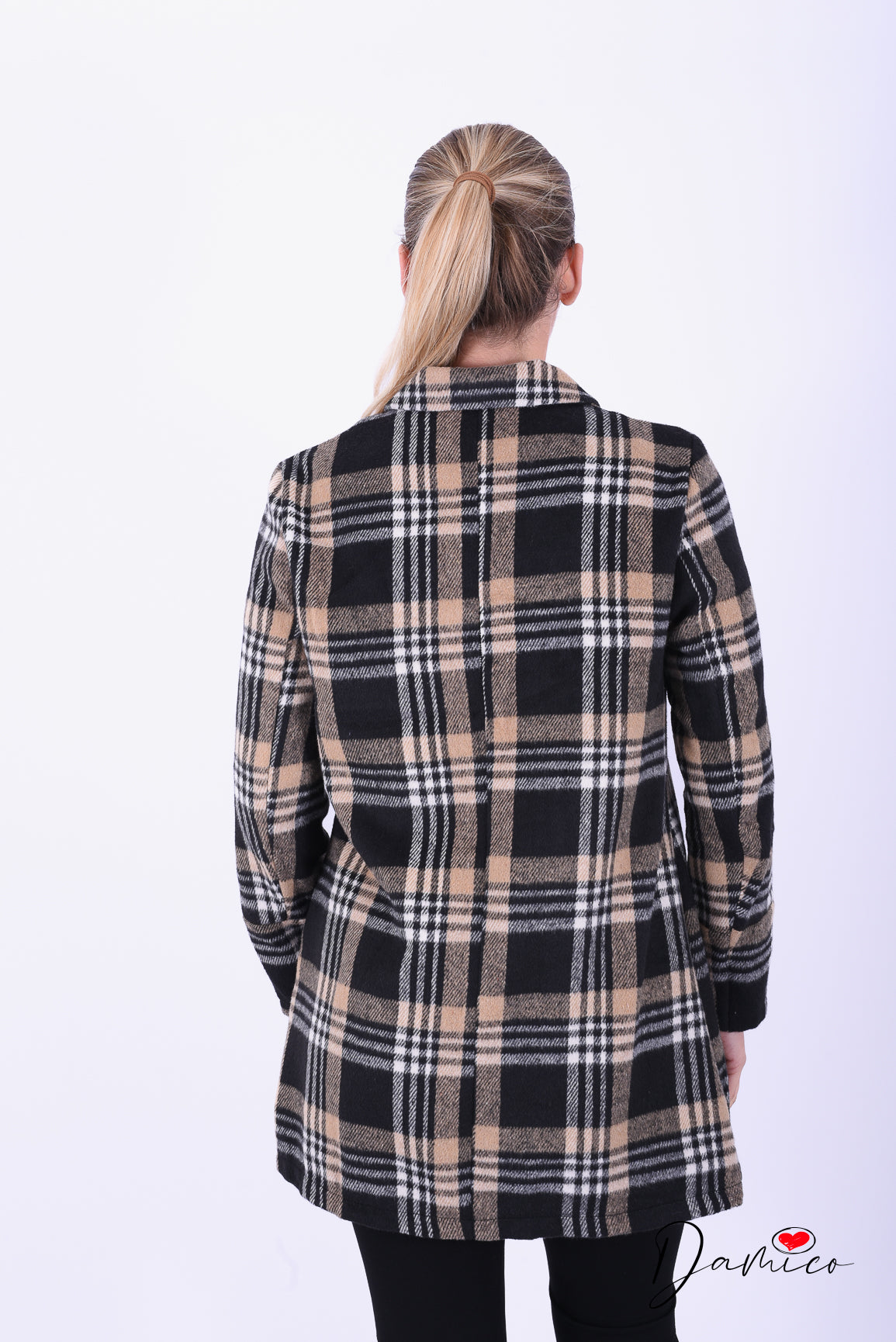 Maxi maglia tartan