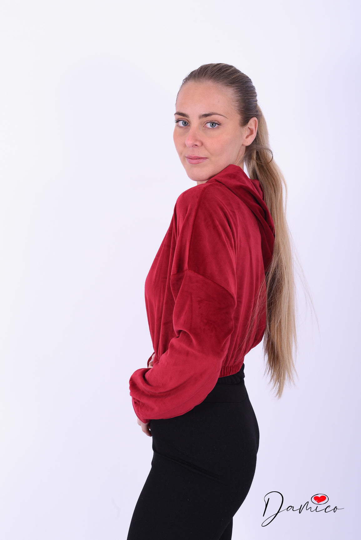 Felpa ciniglia con cappuccio