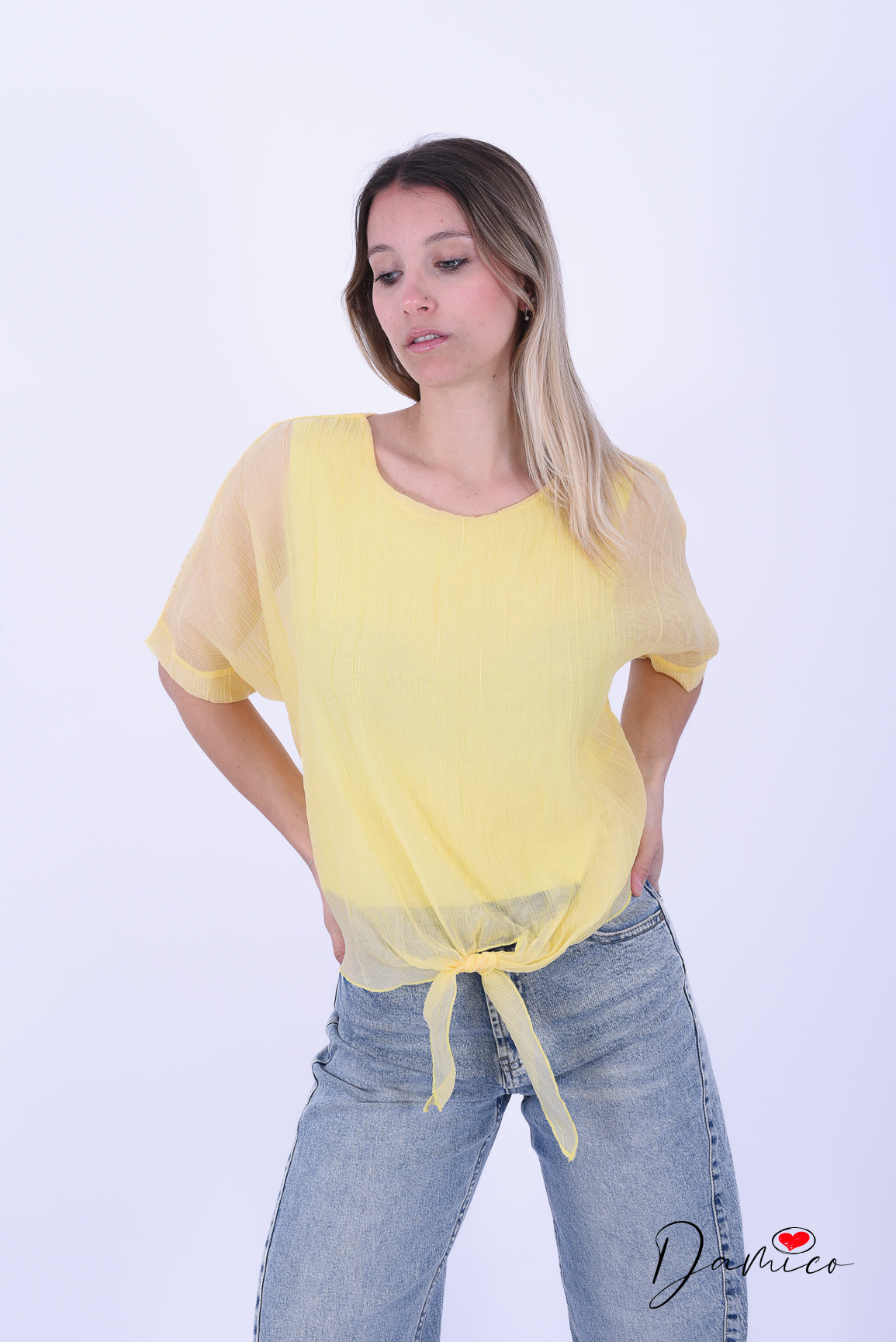 Blusa pipistrello rigata