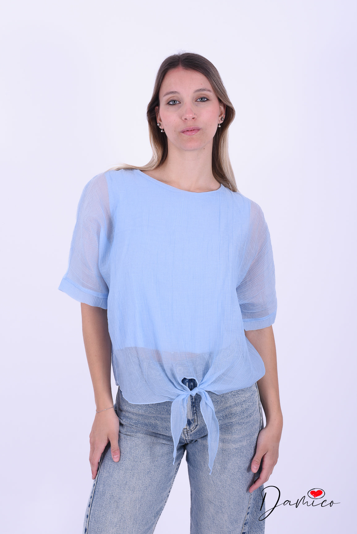 Blusa pipistrello rigata