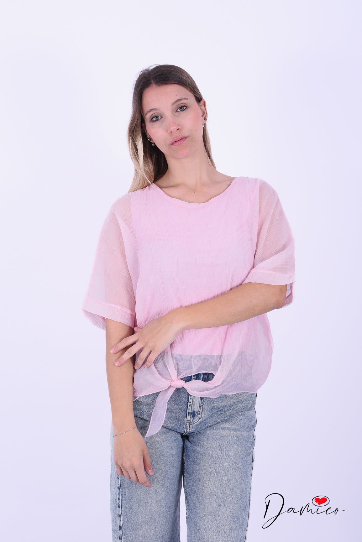 Blusa pipistrello rigata