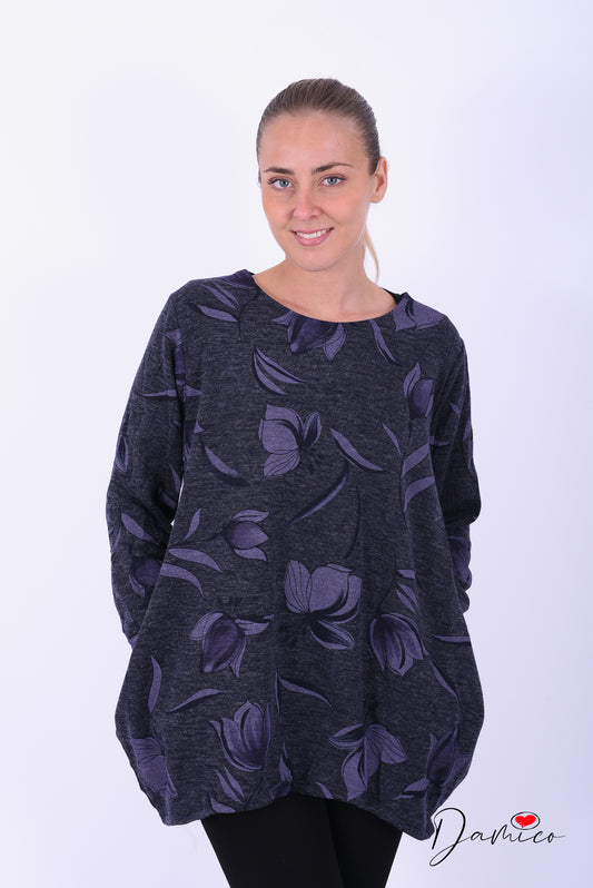 Maxi maglia Flower
