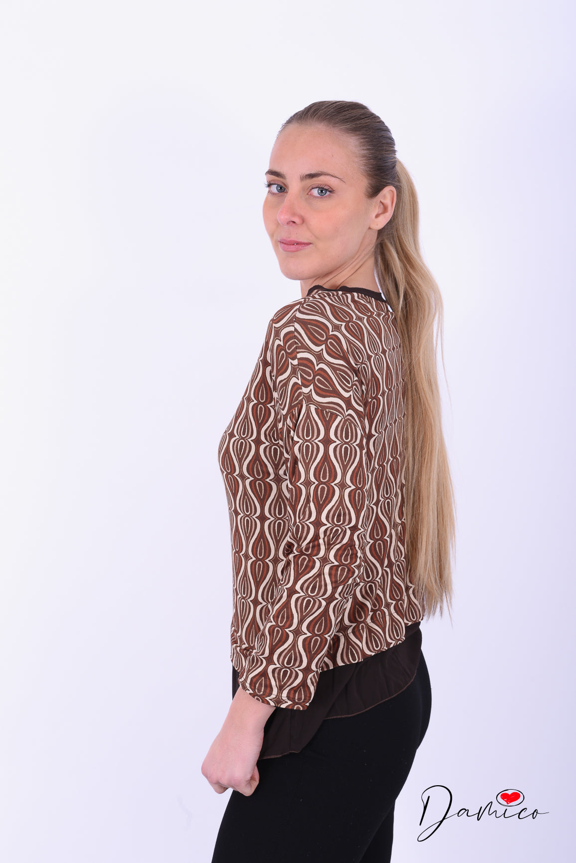 Maglia fantasia con bordino