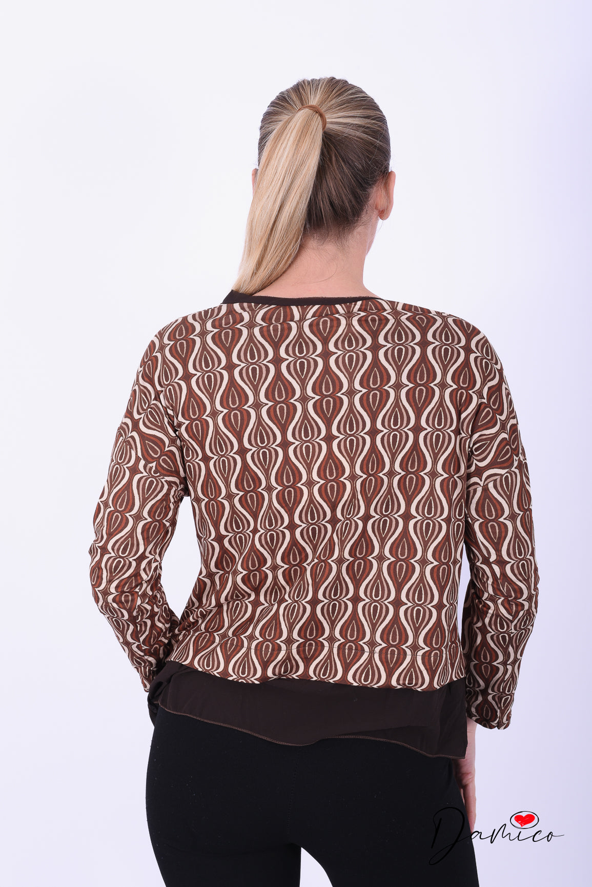 Maglia fantasia con bordino