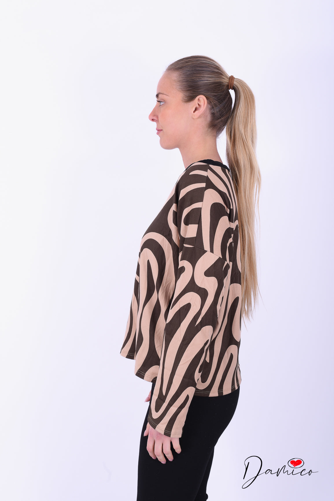 Maglia suede fantasia