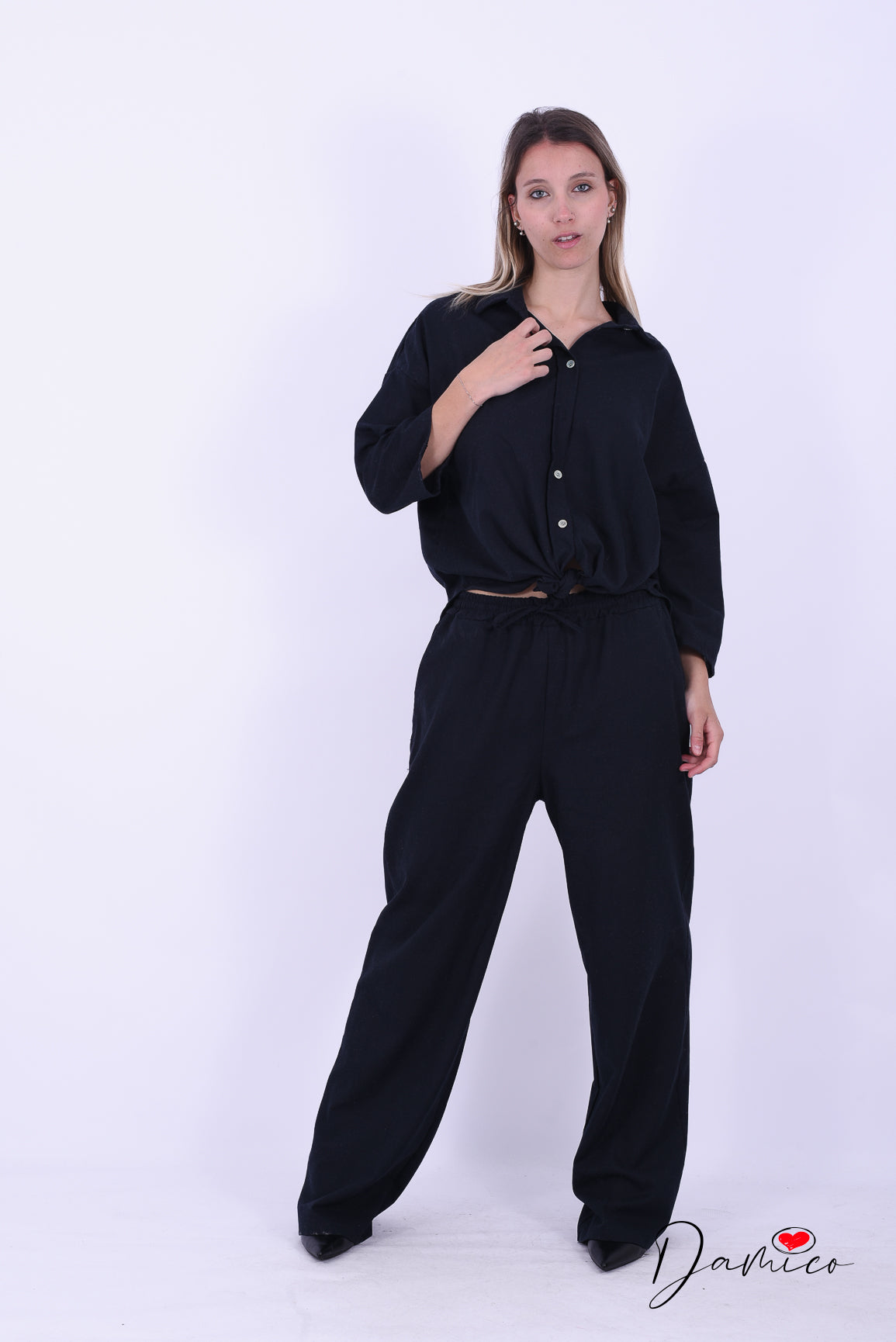 Coordinato camicia svasata e pantaloni
