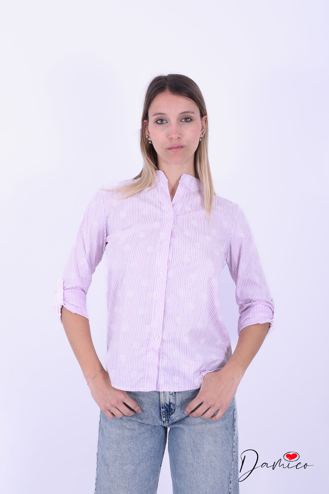 Camicia coreana flowers&lights