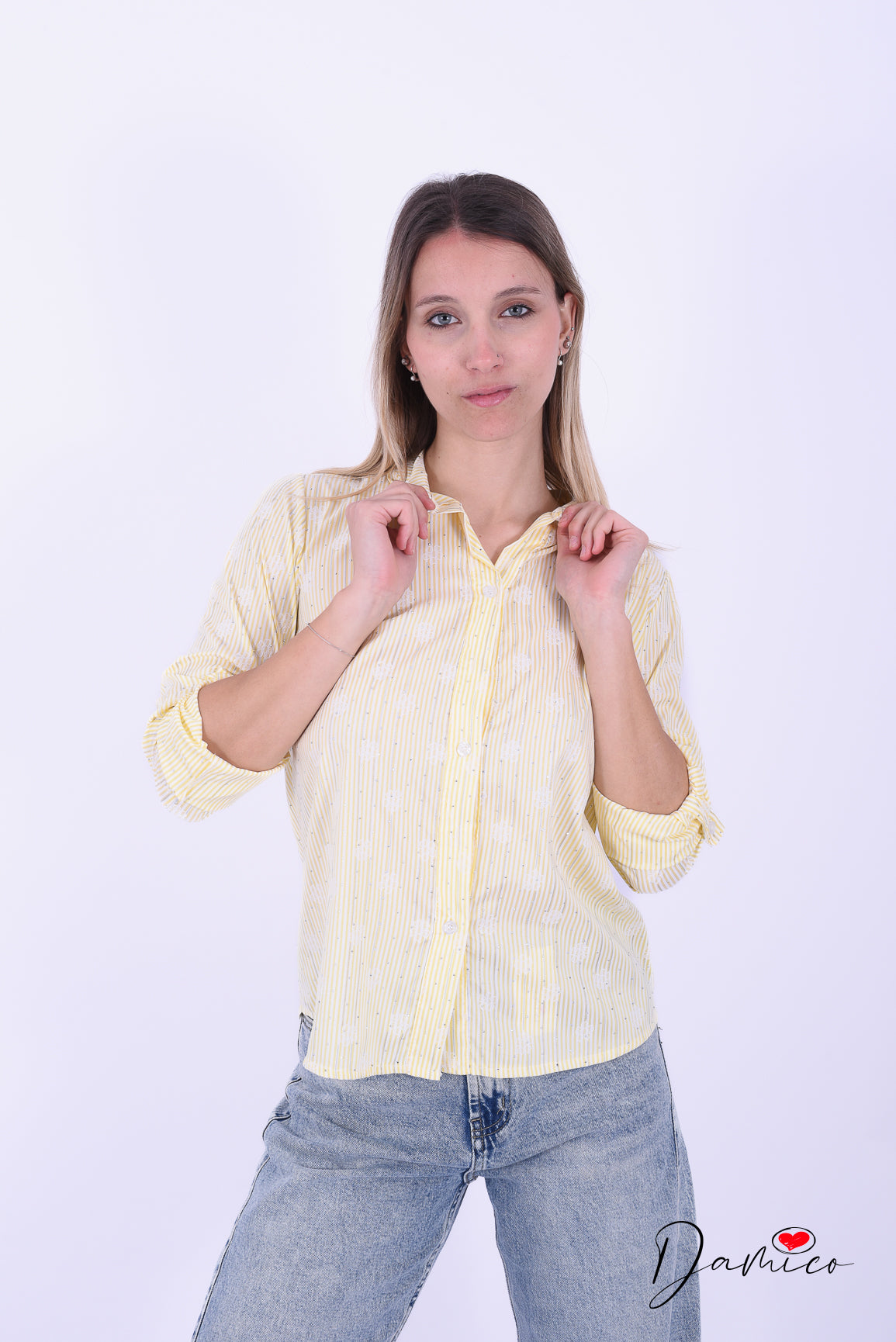 Camicia coreana flowers&lights