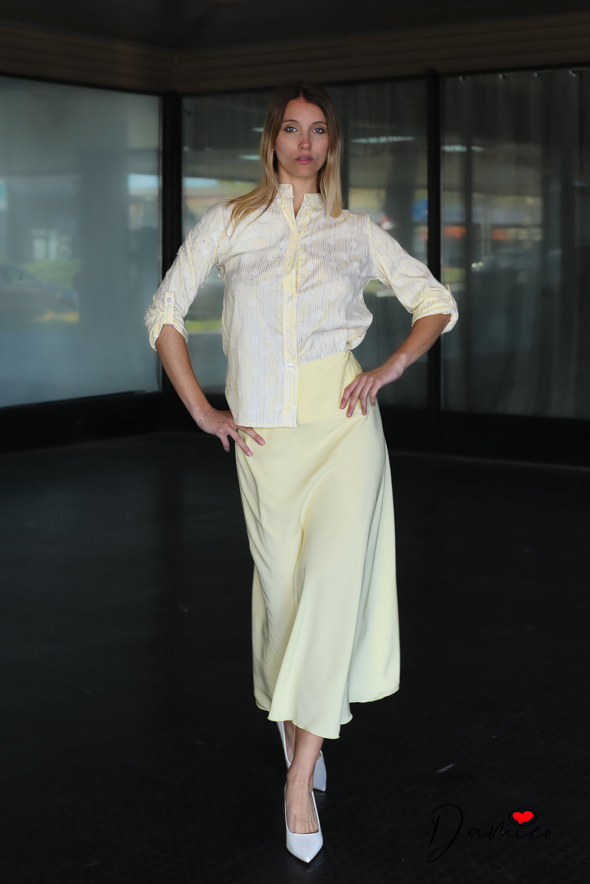 Camicia coreana flowers&lights