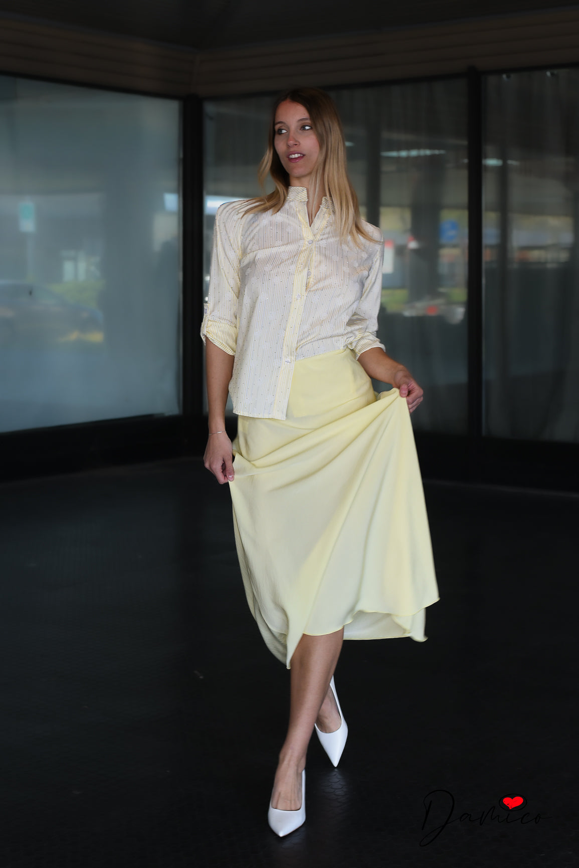 Camicia coreana flowers&lights