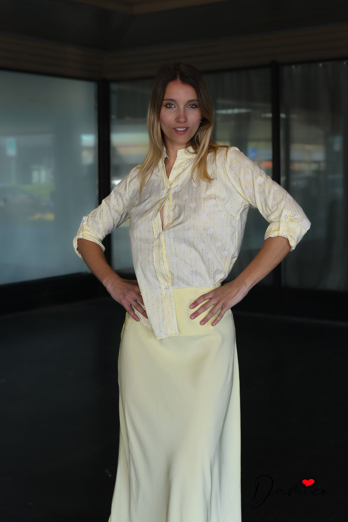 Camicia coreana flowers&lights