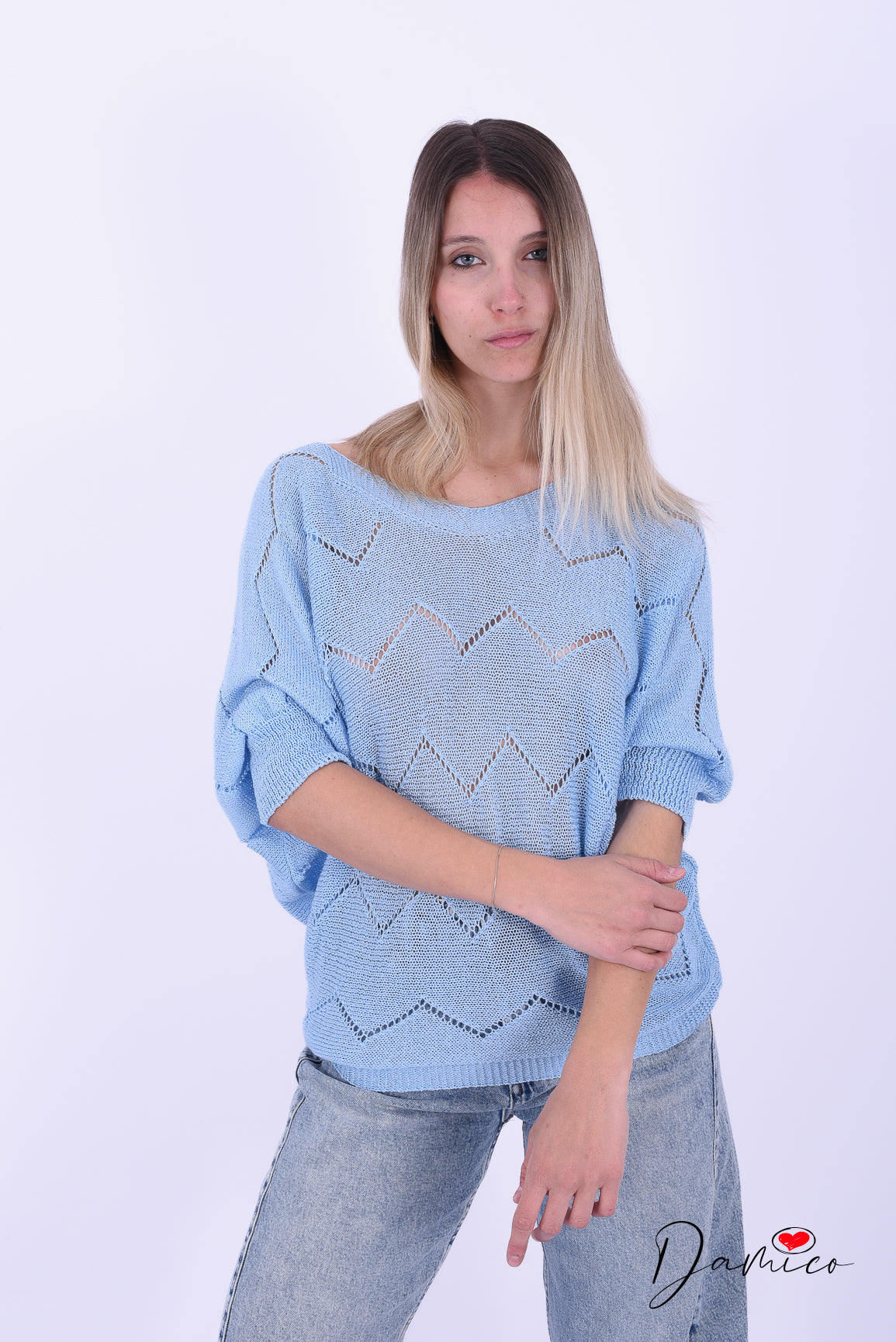 Maglia traforati zigzag