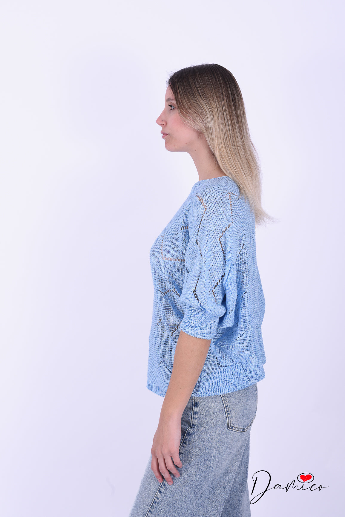 Maglia traforati zigzag