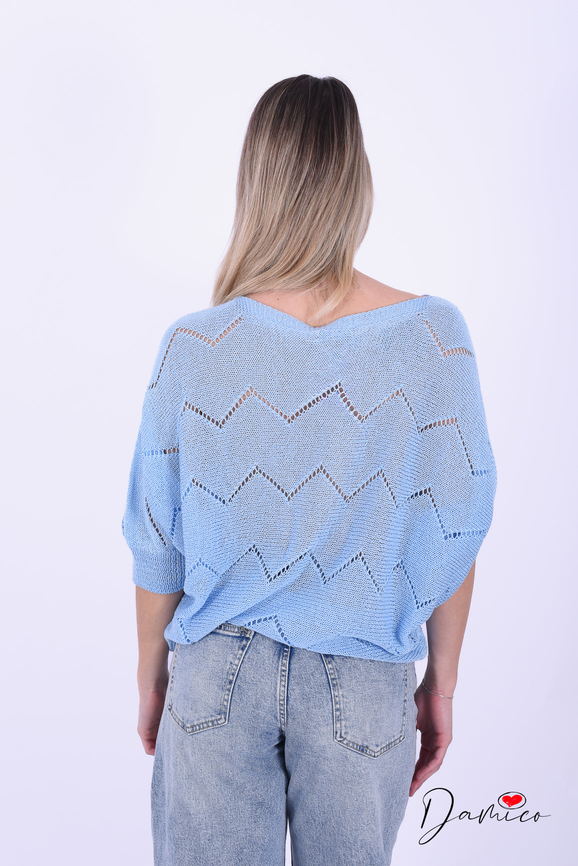 Maglia traforati zigzag