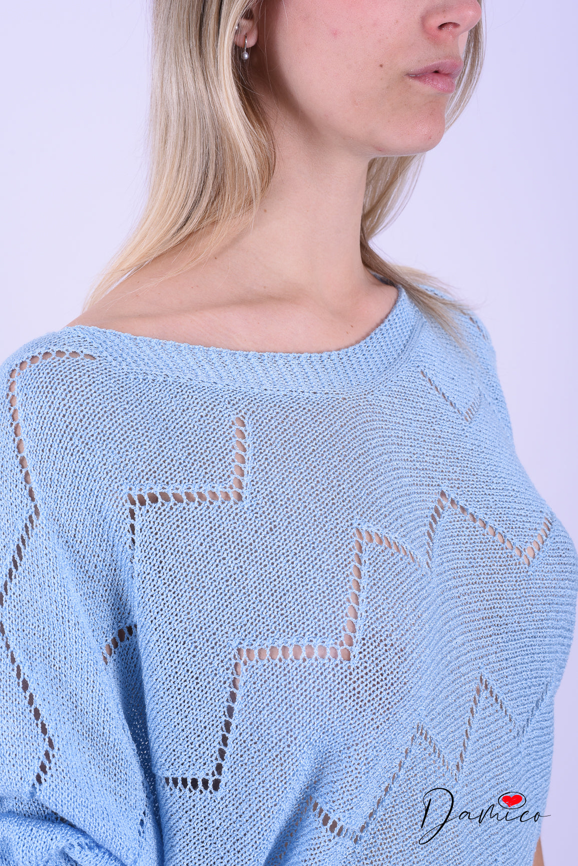 Maglia traforati zigzag