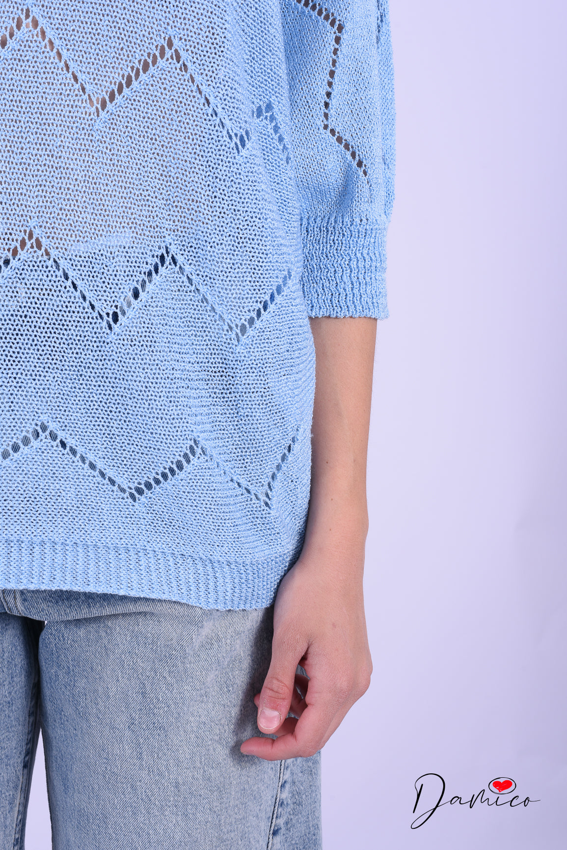 Maglia traforati zigzag