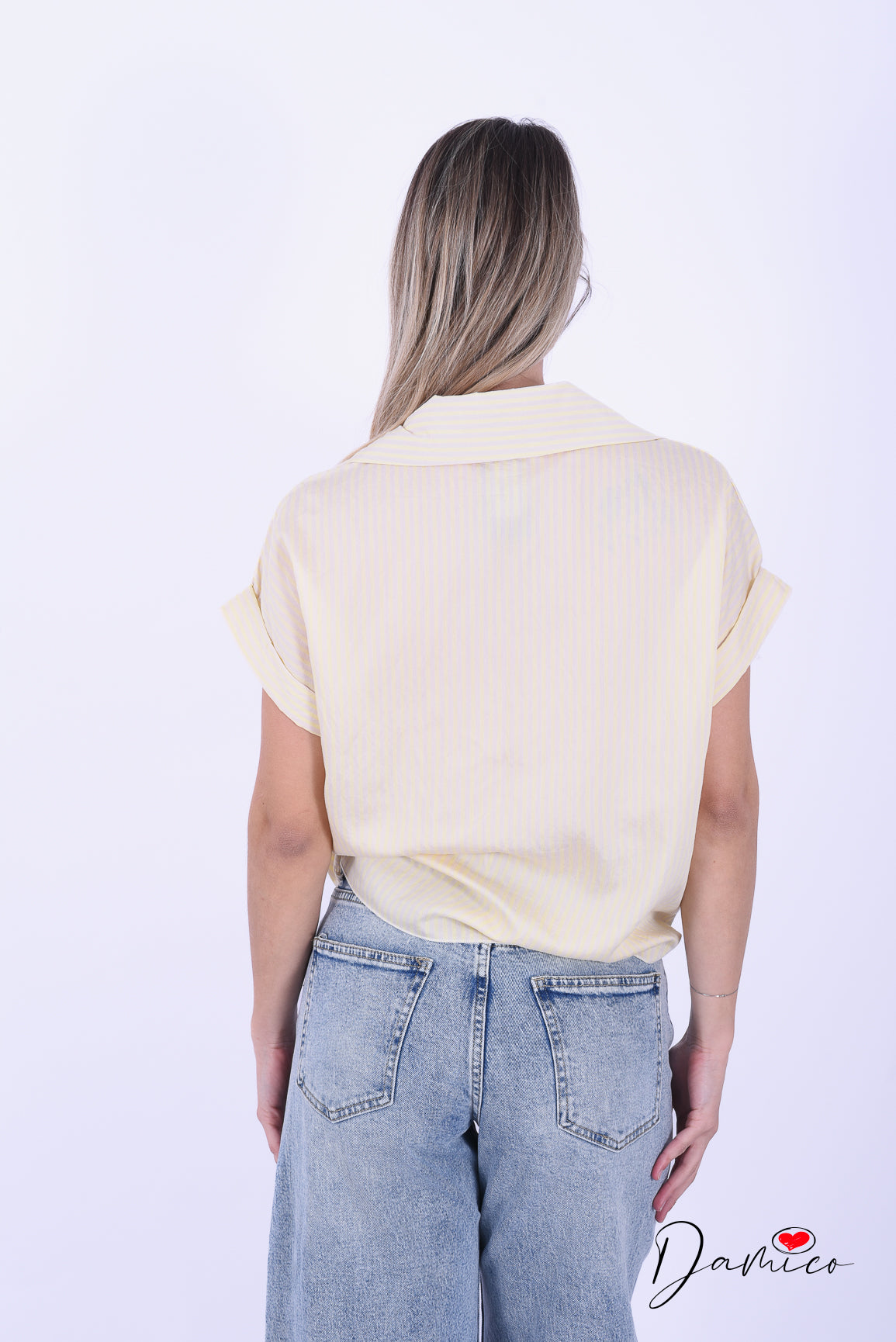 Camicia mc a righe nodo