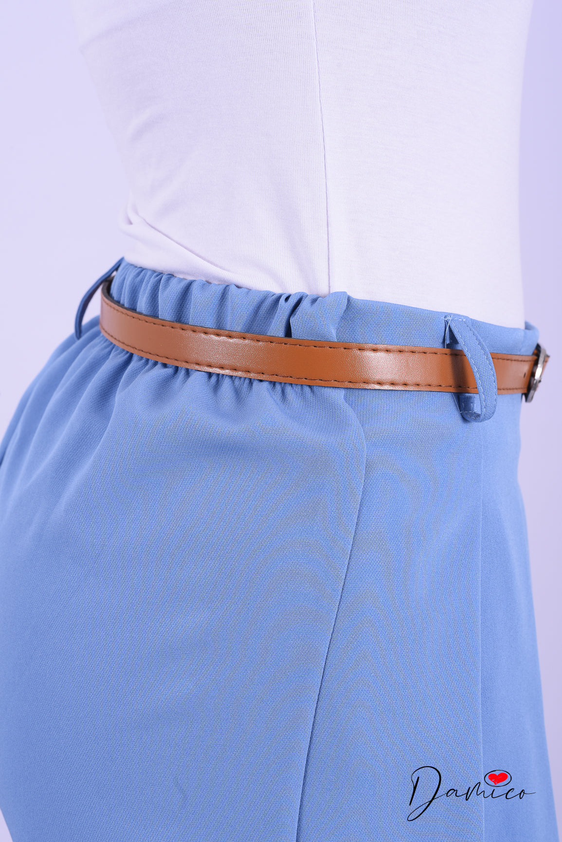 Gonna pantaloncino pieghe e cinturina