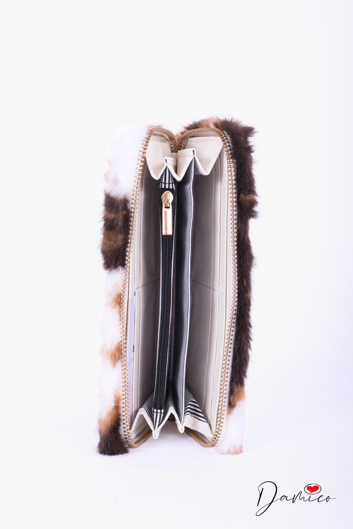Portafoglio zip peluche animalier