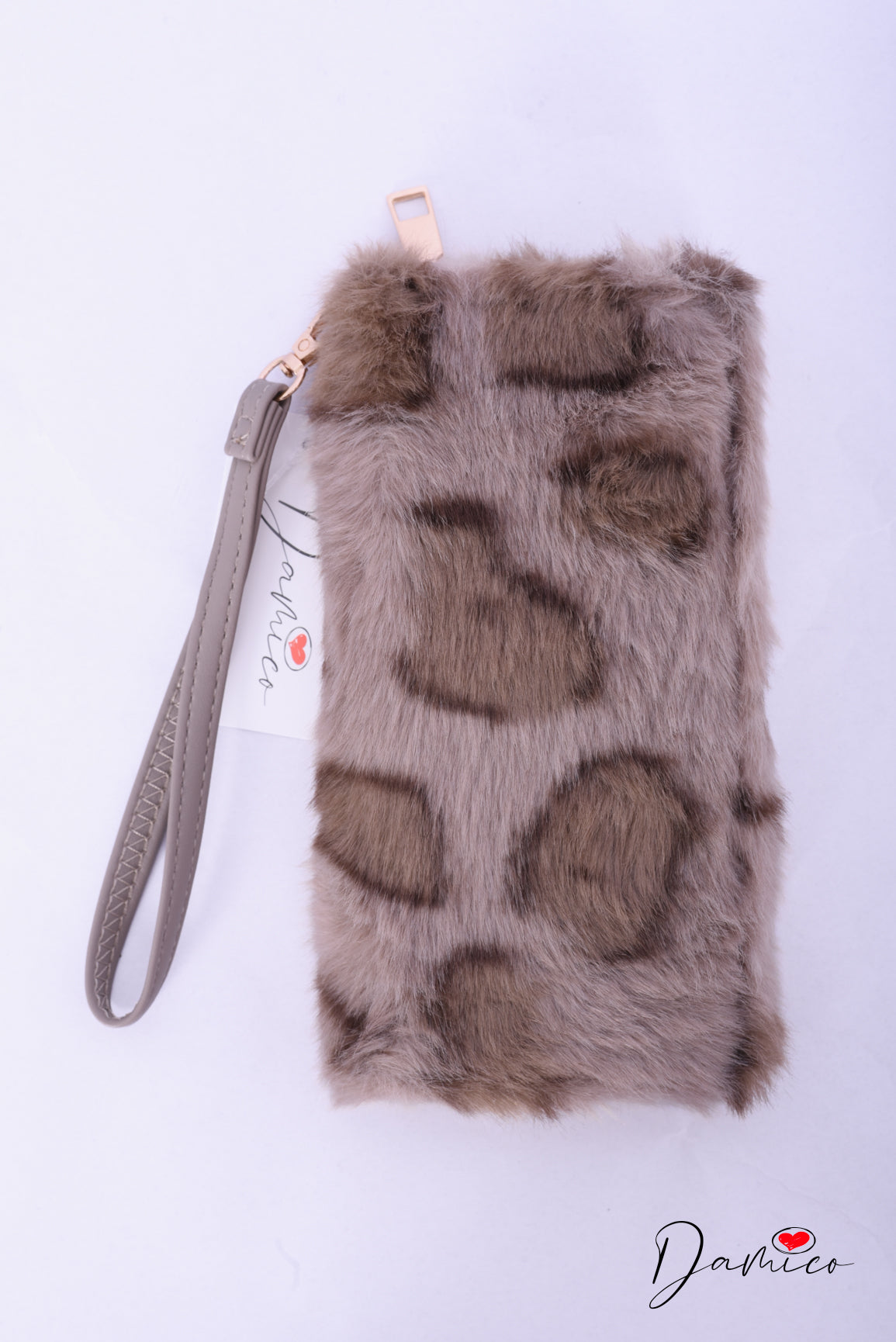 Portafoglio zip peluche animalier