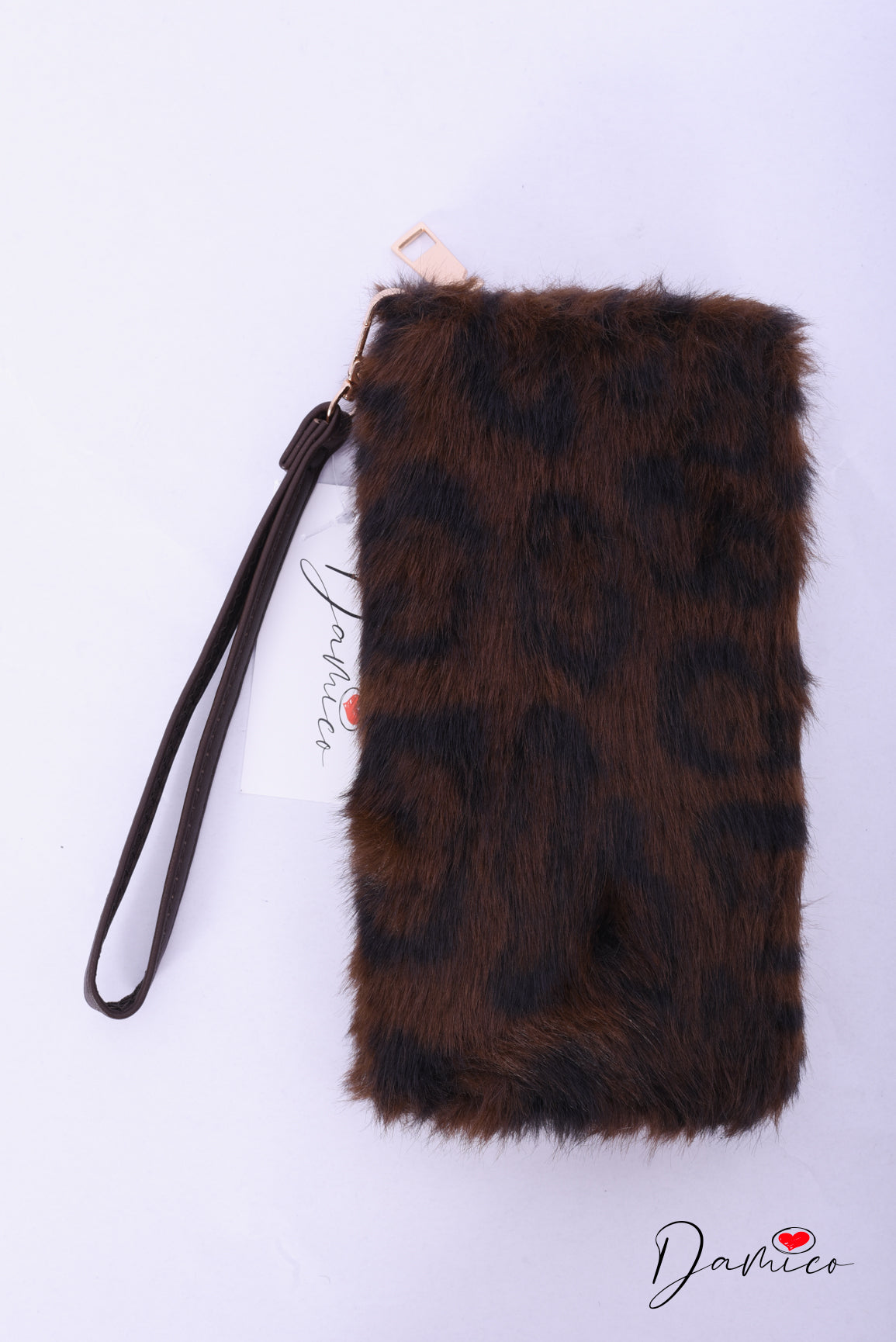 Portafoglio zip peluche animalier