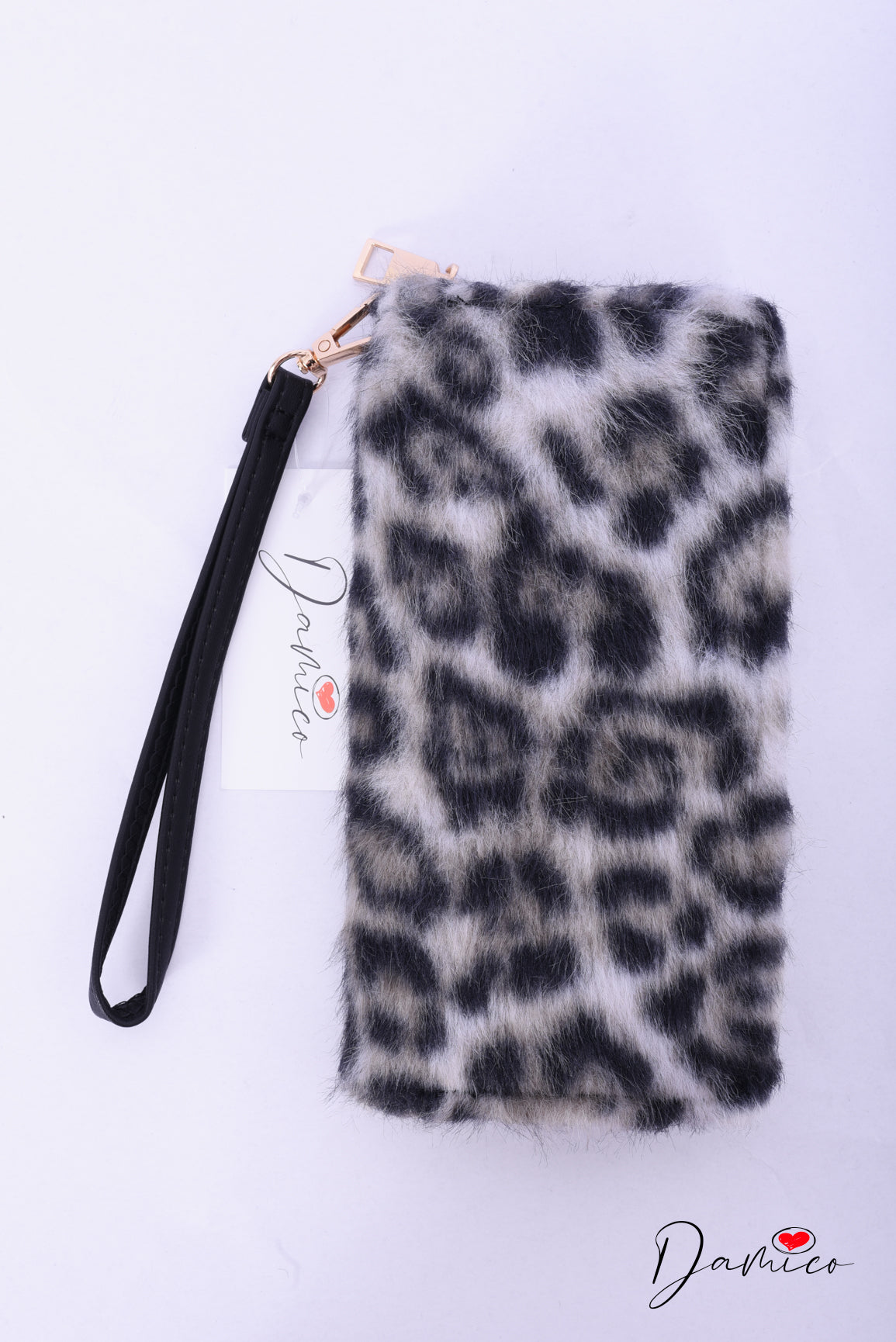 Portafoglio zip peluche animalier