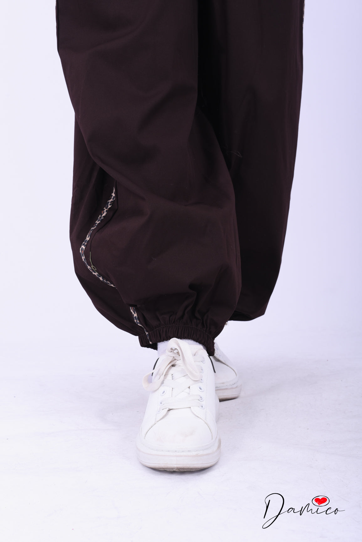 Pantaloni cotone bandina leo