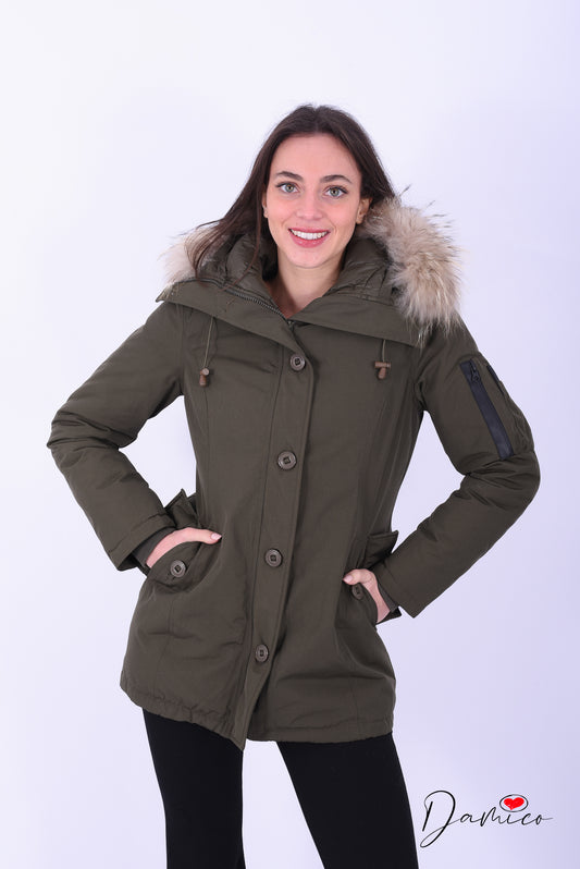 Giubbotto parka 4 bottoni