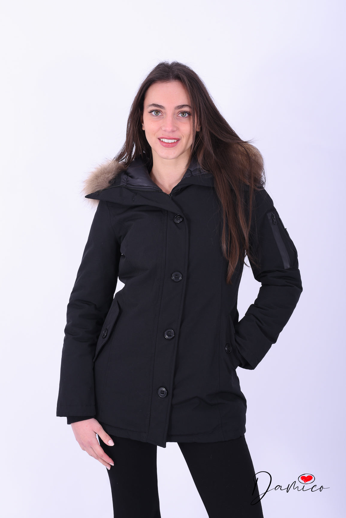 Giubbotto parka 4 bottoni