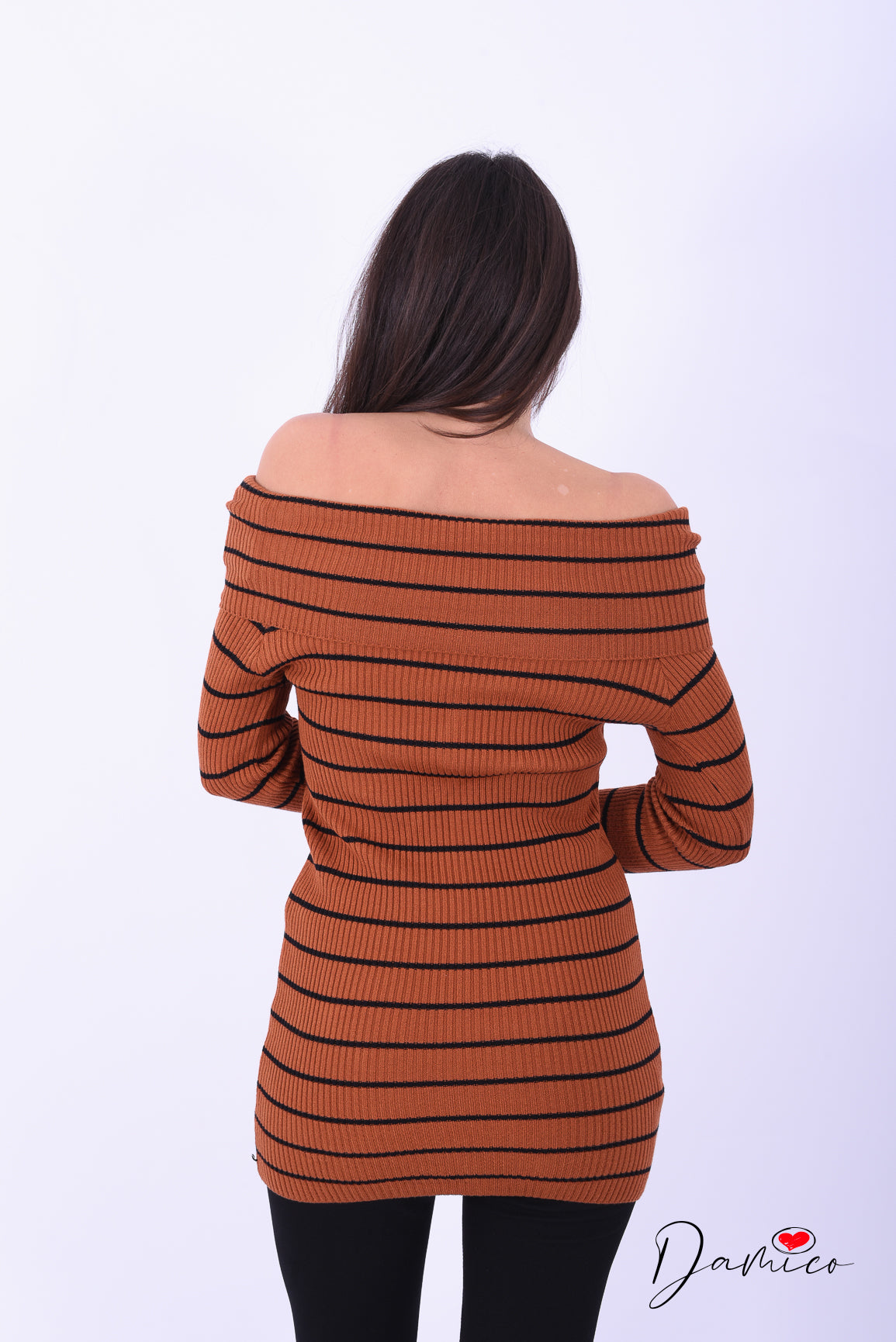 Maglia lunga a righe