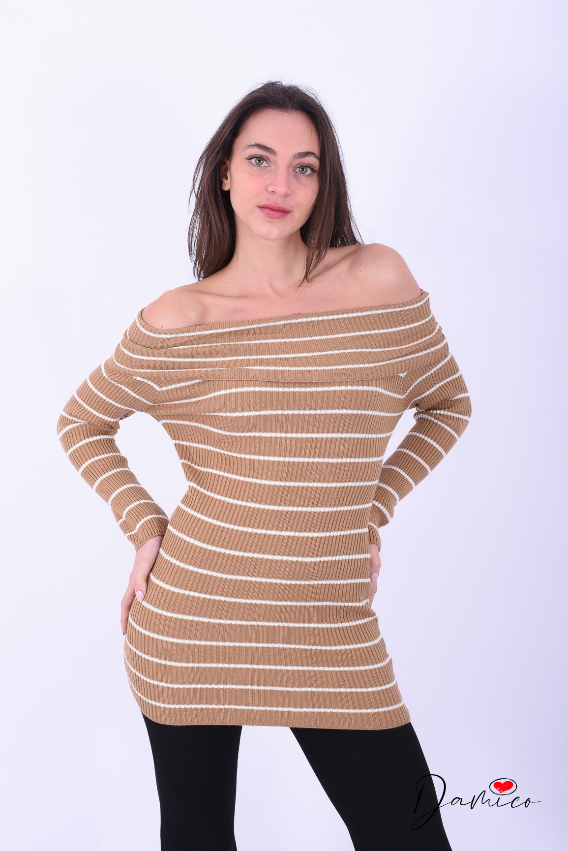 Maglia lunga a righe