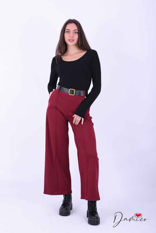 Panta palazzo cucitura frontale