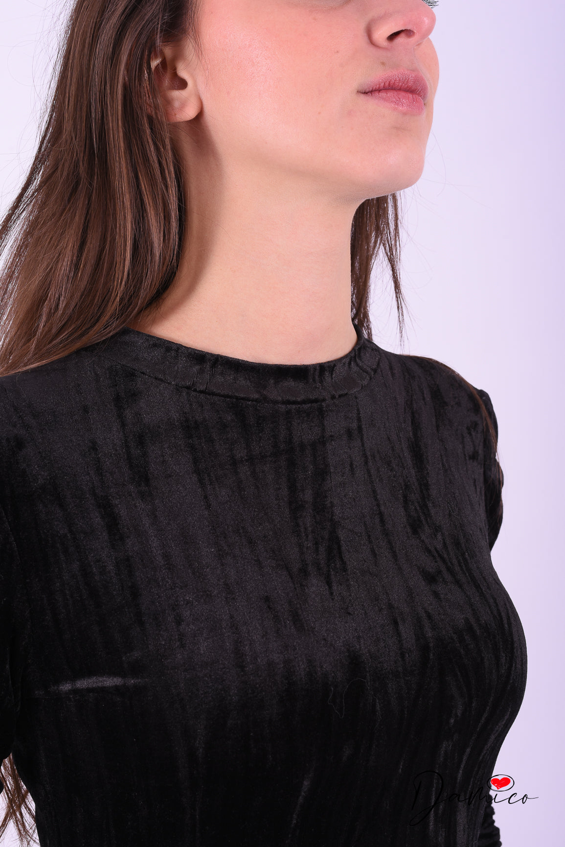 Abito ciniglia arricciato