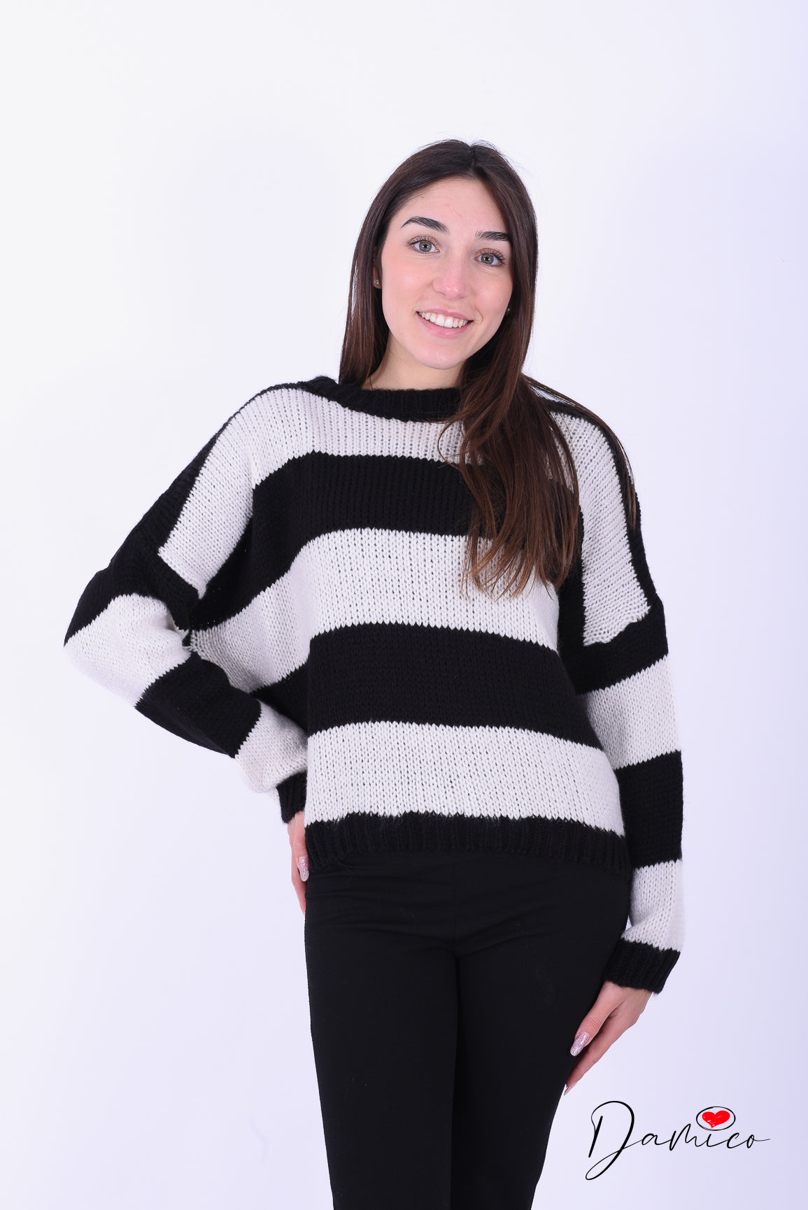 Maglione over a righe